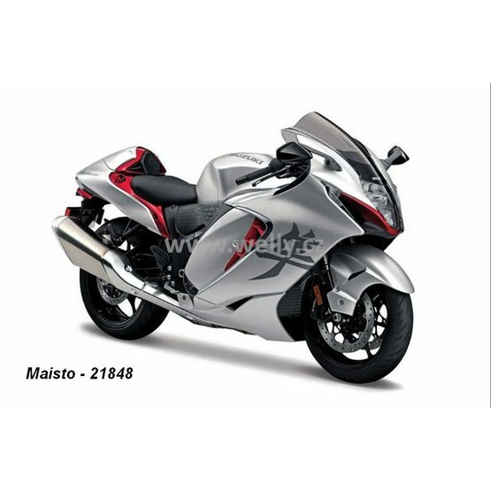 Maisto 1:12 Suzuki Hayabusa 2022 (silver) - code Maisto 21848, model motocyklu