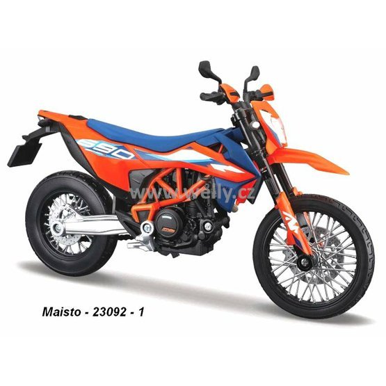 Maisto 1:18 KTM 690 SMC R 2023 (orange) - code Maisto 23092, model motocyklu