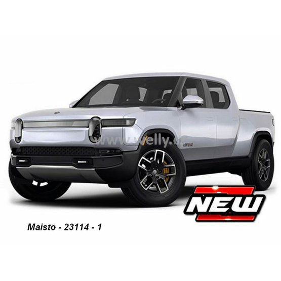 Maisto 1:34-39 Rivian R1T (silver) - code Maisto 21001-23114, pull-back