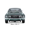 Maisto 1:18 Ford 1967 Mustang GTA Fastback (met. green) - code Maisto 31166, model