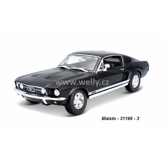Maisto 1:18 Ford 1967 Mustang GTA Fastback (black) - code Maisto 31166, modely aut