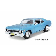 Maisto 1:24 Chevrolet 1970 Nova SS (met. blue) - code Maisto 31262, modely aut