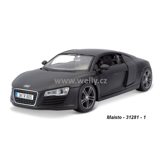 Maisto 1:24 Audi R8 (matt black) - code Maisto 31281, modely aut