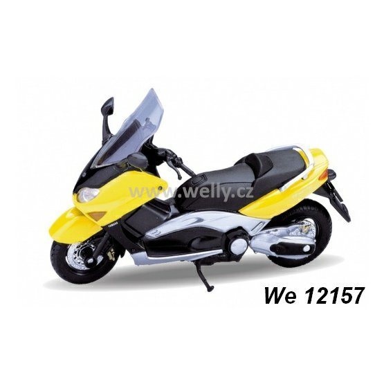 Welly 1:18 Yamaha 2001 XP 500 TMax (yellow) - code Welly 12157, model motocyklu