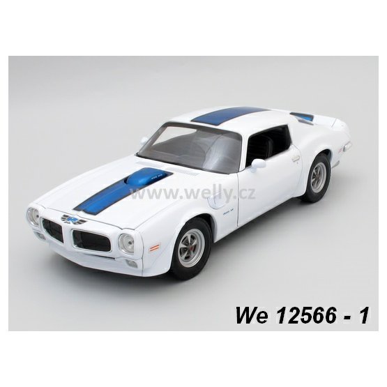 Welly 1:18 Pontiac 1972 Firebird Trans Am (white + blue) - code Welly 12566, modely aut
