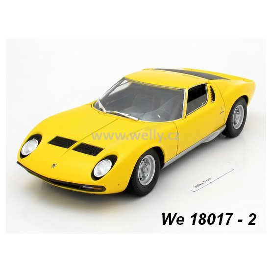 Welly 1:18 Lamborghini 1971 Miura SV (yellow + silver) - code Welly 18017, modely aut
