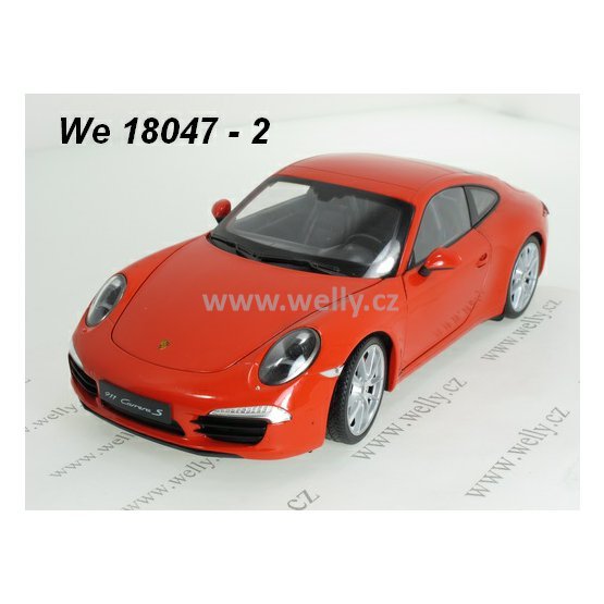 Welly 1:18 Porsche 911 (991) Carrera S (red) - code Welly 18047, modely aut