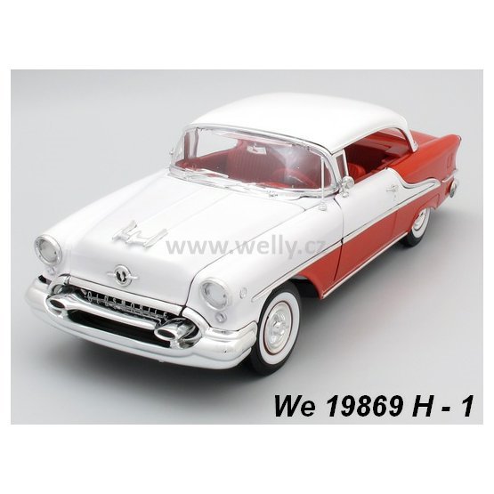 Welly 1:18 Oldsmobile 1955 Super 88 Holiday Coupe(red+wh) - code Welly 19869 H, modely aut