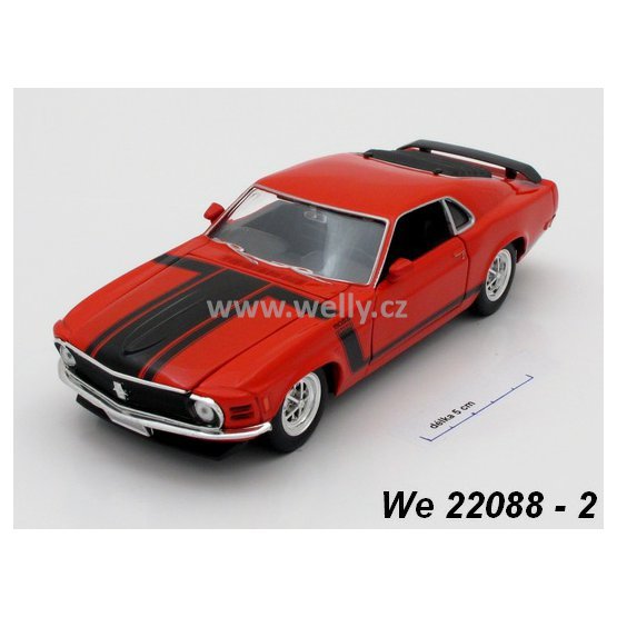 Welly 1:24 Ford 1970 Mustang Boss 302 (red) - code Welly 22088, modely aut
