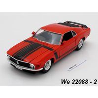 Welly 1:24 Ford 1970 Mustang Boss 302 (dark red) - code Welly 22088, modely aut