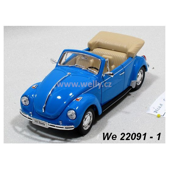 Welly 1:24 VW Beetle old Convertible (blue) - code Welly 22091, modely aut