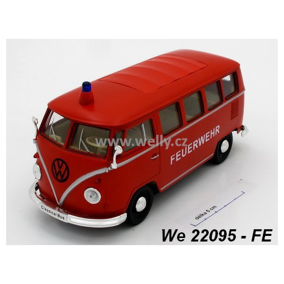 Welly 1:24 VW 1962 Classical Bus Vintage (Feuerwehr)- code Welly 22095 FE, modely aut