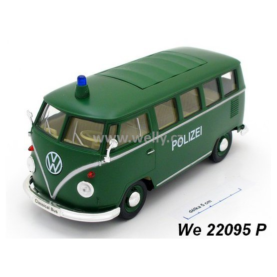 Welly 1:24 VW 1962 Classical Bus Vintage (Polizei)- code Welly 22095 P, modely aut