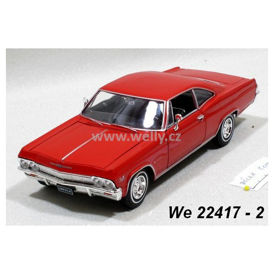 Welly 1:24 Chevrolet 1965 Impala SS 396 (red) - code Welly 22417, modely aut