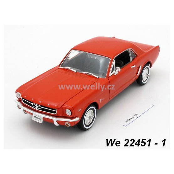 Welly 1:24 Ford 1964-1/2 Mustang Coupe (red) - code Welly 22451, modely aut