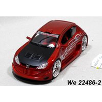 Welly 1:24 MOQ Peugeot 206 tuning (metallic maroon) - code Welly 22486, modely aut