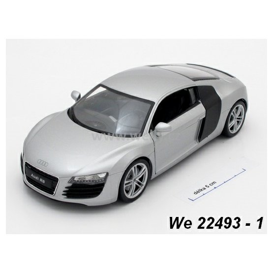 Welly 1:24 Audi R8 (silver) - code Welly 22493, modely aut