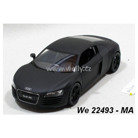 Welly 1:24 Audi R8 (mat black) - code Welly 22493MA, modely aut