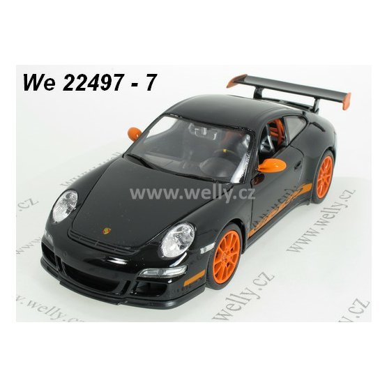 Welly 1:24 Porsche 911 (997) GT3 RS (black car + orange) - code Welly 22495, modely aut