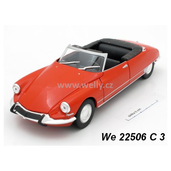 Welly 1:24 Citroën DS 19 Cabriolet Convertible (red) - code Welly 22506C, modely aut