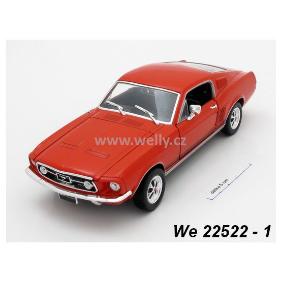 Welly 1:24 Ford 1967 Mustang GT (red) - code Welly 22522, modely aut