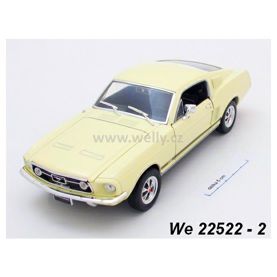 Welly 1:24 Ford 1967 Mustang GT (cream) - code Welly 22522, modely aut