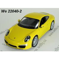 Welly 1:24 Porsche 911 (991) Carrera S (yellow) - code Welly 24040, modely aut
