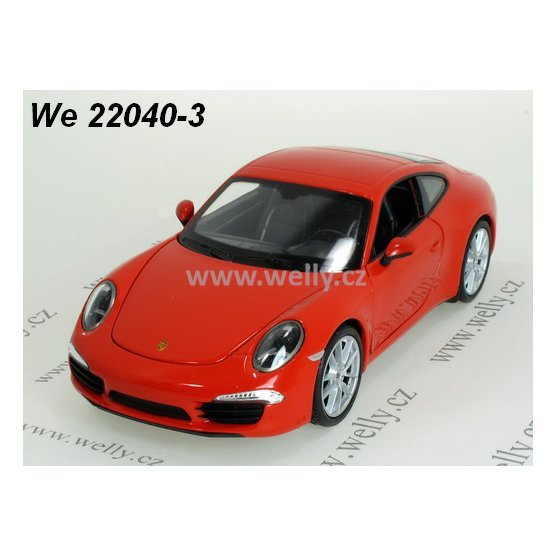 Welly 1:24 Porsche 911 (991) Carrera S (red) - code Welly 24040, modely aut