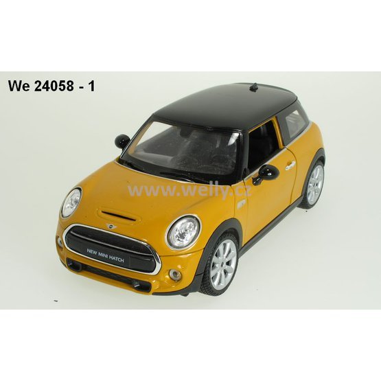 Welly 1:24 New Mini Hatch (yellow) - code Welly 24058, modely aut