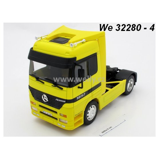 Welly 1:32 Mercedes-Benz Actros (yellow) - code Welly 32280, model tahače