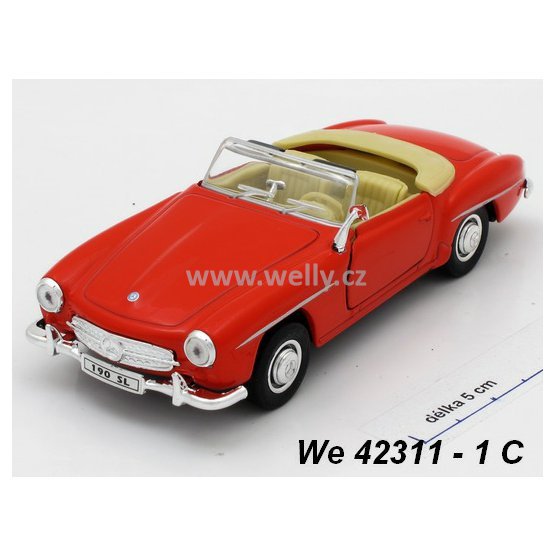 Welly 1:34-39 Mercedes-Benz 190 SL ´55 convertible (red) - code Welly 42311C, modely aut
