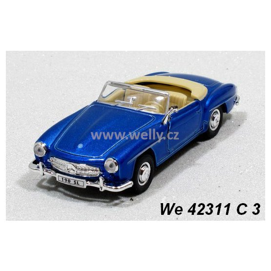 Welly 1:34-39 Mercedes-Benz 190 SL ´55 convertible (blue) - code Welly 42311C, modely