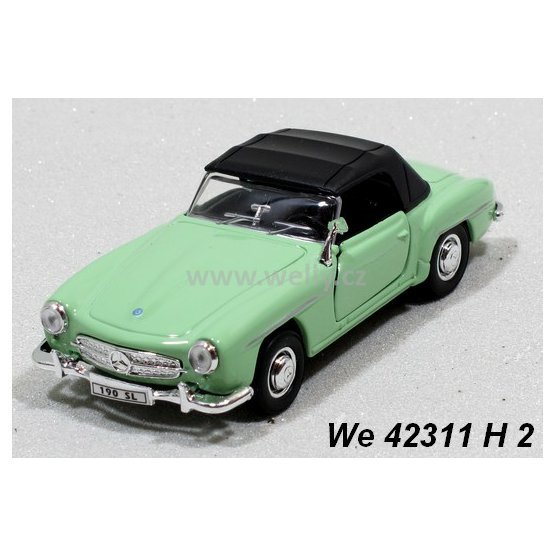 Welly 1:34-39 Mercedes-Benz 190 SL ´55 soft top (green) - code Welly 42311H, modely aut