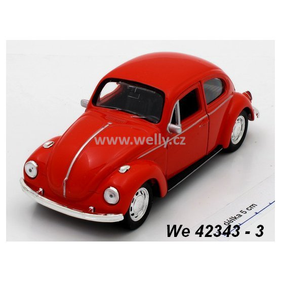 Welly 1:34-39 Volkswagen Beetle Hard Top (red) - code Welly 42343, modely aut