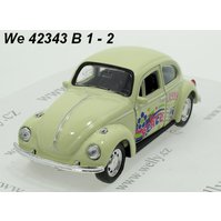 Welly 1:34-39 Volkswagen Beetle Hard Top Love (cream) - code Welly 42343 B1, modely aut