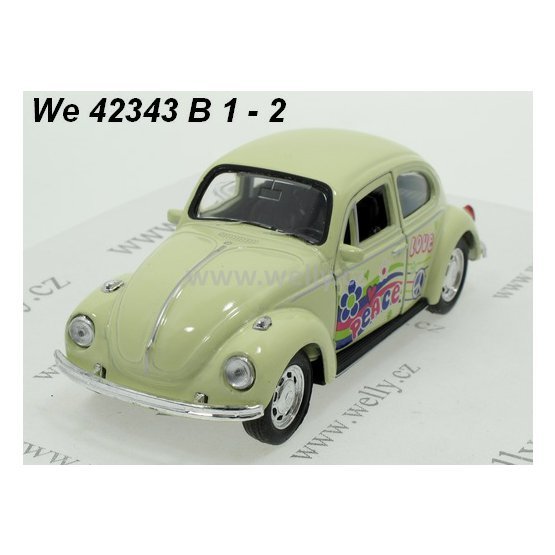 Welly 1:34-39 Volkswagen Beetle Hard Top Love (cream) - code Welly 42343 B1