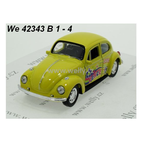 Welly 1:34-39 Volkswagen Beetle Hard Top Love (yellow) - code Welly 42343 B1, modely