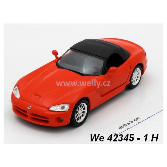Welly 1:34-39 Dodge Viper ´03 SRT 10 soft-top (red) - code Welly 42345H modely aut