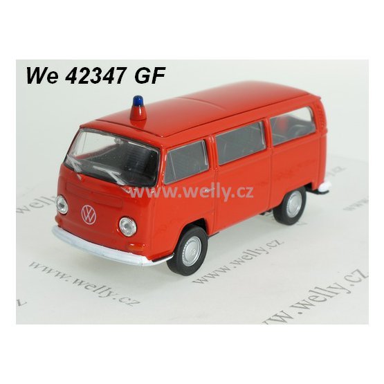 Welly 1:34-39 Volkswagen ´72 T2 Bus (red + maják) - code Welly 42347GF, modely aut