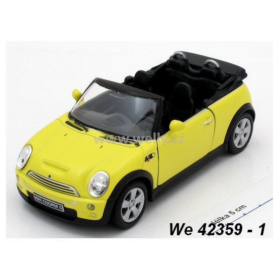 Welly 1:34-39 Mini Cooper S Cabrio (yellow) - code Welly 42359, modely aut