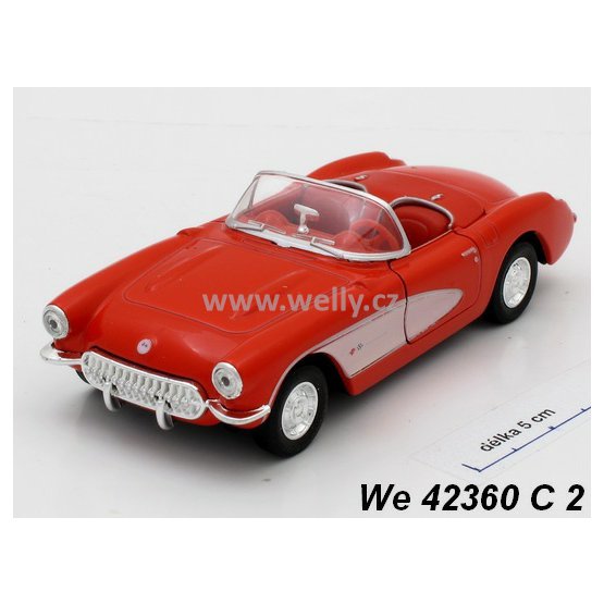 Welly 1:34-39 Chevrolet ´57 Corvette convertible (red) - code Welly 42360C
