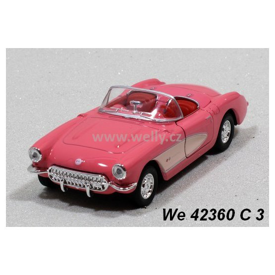 Welly 1:34-39 Chevrolet ´57 Corvette convertible (pink) - code Welly 42360C