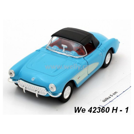 Welly 1:34-39 Chevrolet ´57 Corvette soft top (l.blue) - code Welly 42360H