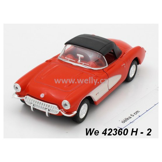 Welly 1:34-39 Chevrolet ´57 Corvette soft top (red) - code Welly 42360H