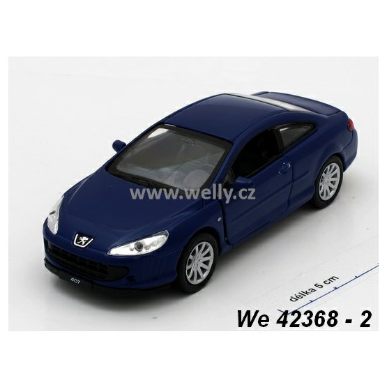 Welly 1:34-39 Peugeot Coupé 407 (blue) - code Welly 42368