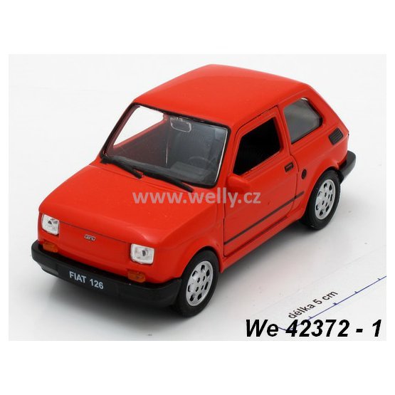 Welly 1:34-39 Fiat 126 (red) - code Welly 42372, modely aut