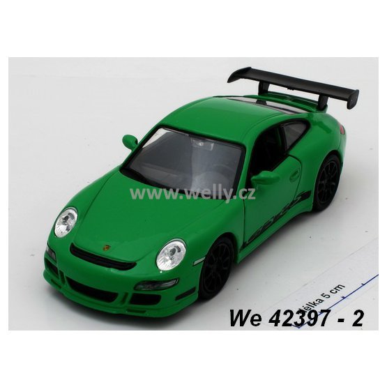 Welly 1:34-39 Porsche 911 (997) GT3 RS (green) - code Welly 42397, modely aut