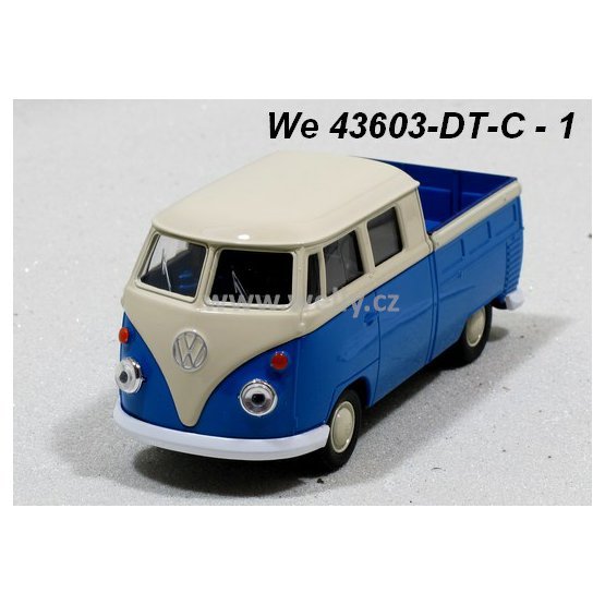 Welly 1:34-39 VW T1 Double Cabin Pick Up (blue) - code Welly 43603DT