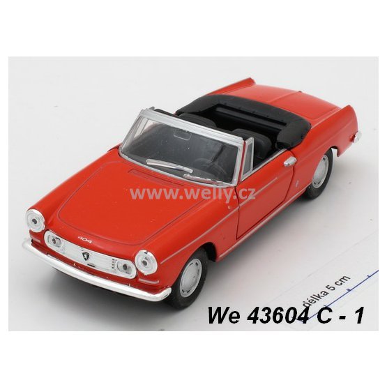 Welly 1:34-39 Peugeot 404 Cabriolet ´57 convertible (red) - code Welly 43604C, modely aut
