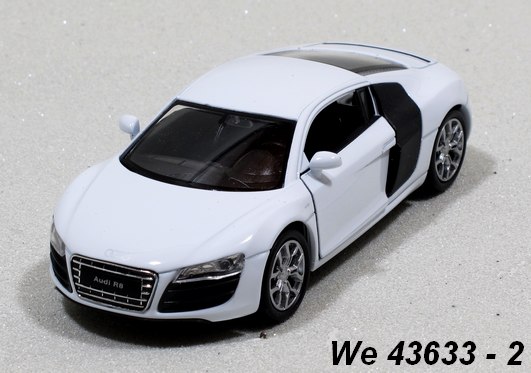 Welly 1:34-1:39 Die-cast Audi R8 V10 Car White Color Model Collection 